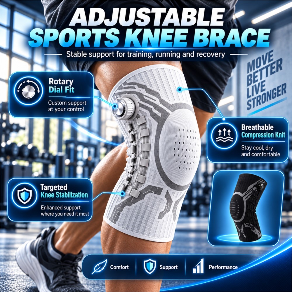 Adjustable Smart Knob Knee Bra - огляд і ціна Compression Sleeve Calf