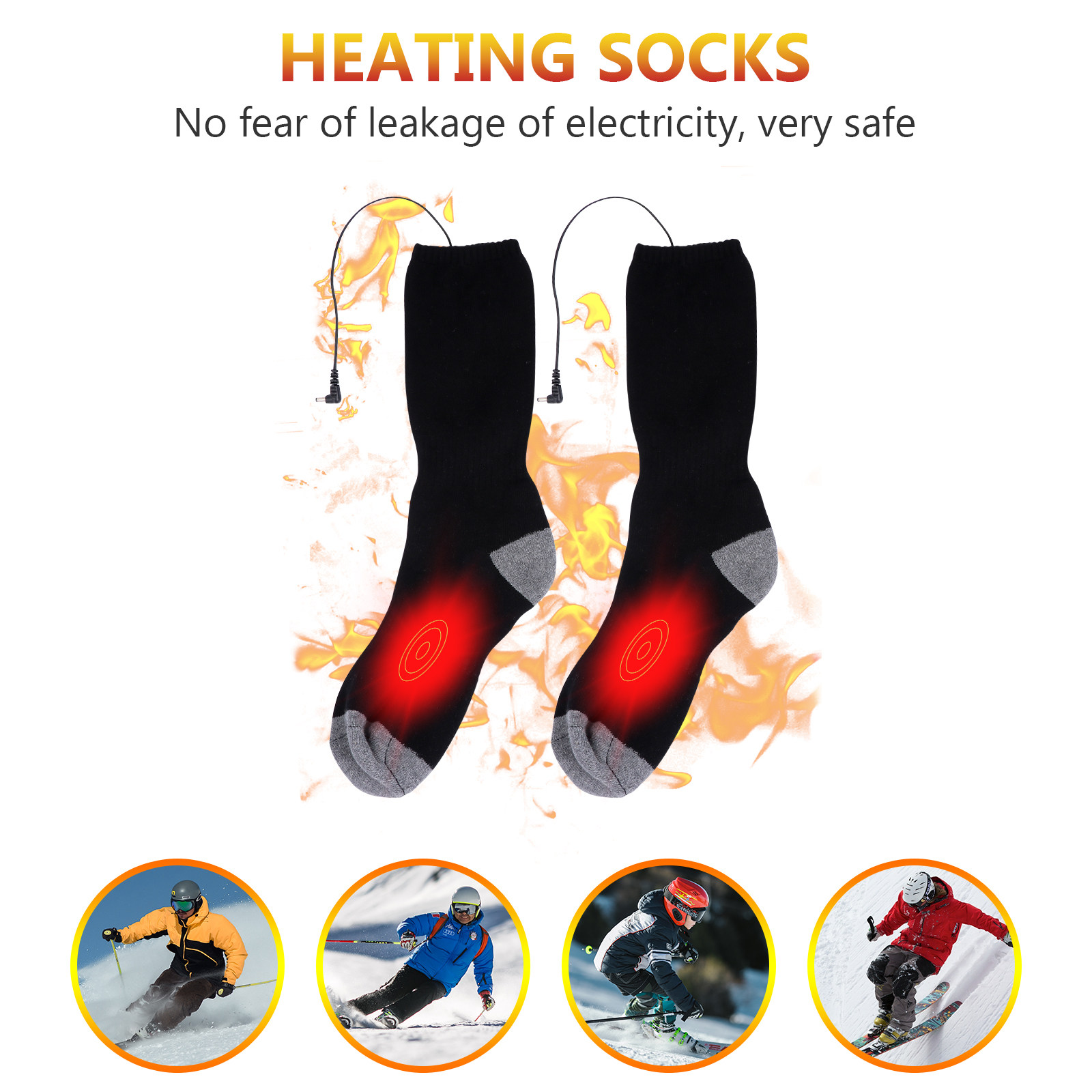 1Set Safe Electric Heated Sock - огляд і ціна Thermal Sock Winter